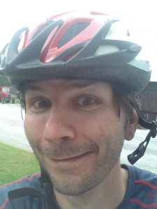 Selfie Freddy var med gruppe 2 på sykkeltur