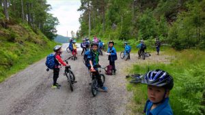 Gjengen på sykkeltur